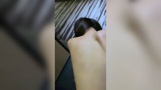 Asian Teen Getting Pussy Rubbed While Crawling On Floor Video