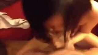 Asian Hot Pretty Girlfriend Sucking his Hard Rod Leaked Video