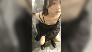 Asian Gets Exposed to a Toilet Hiddencam Video
