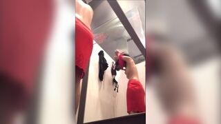 Asian Gets Exposed to a Hidden Cam In Shopping Mall Changing Room Leaked Video