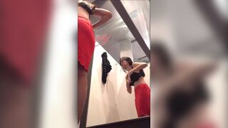 Asian Gets Exposed to a Hidden Cam In Shopping Mall Changing Room Leaked Video