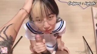 Highsstn Horny Amateur Asian Teen Sucking Her Bf Hard Big Cock Onlyfans Video