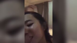 Cute Asian Girl Getting Cum On Mouth Video