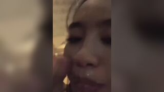 Cute Asian Girl Getting Cum On Mouth Video