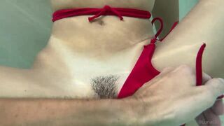 Lunaokko Sexy Asian In Bikini Showing Off Her Pussy and Boobs While on a Pool Video