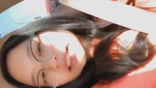 Tiny Nerdy Asian Babe Teasing With Her Pussy In A Car Leaked Video