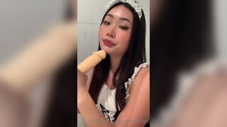 Martinachen Horny Asian Slut Sucking Big Dildo Onlyfans Video