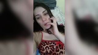 Slutty Girl Showing Off Her Tight Hot Body On a Live Video