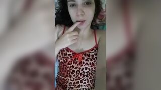 Slutty Girl Showing Off Her Tight Hot Body On a Live Video