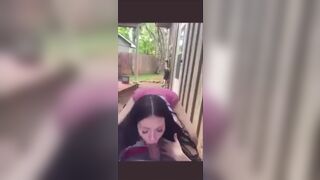 Nasty Asian Hoe Sucking A Big Black Cock At Outdoor Video