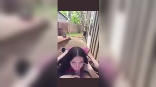 Nasty Asian Hoe Sucking A Big Black Cock At Outdoor Video