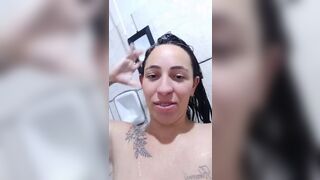 Thayy Sexy With Huge Juicy Boobs Teases Them and Shows Off While Showering Live Video
