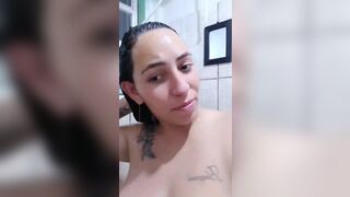 Thayy Sexy With Huge Juicy Boobs Teases Them and Shows Off While Showering Live Video