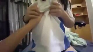 Horny Amateur Busty Asian Gets Her Boobs Squeezed While Riding Video