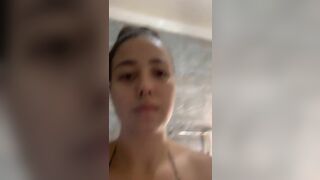 Asian Hoe Showering With Wearing A Lingerie And Rubs Her Pussy Video