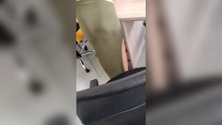 Horny Guy Secretly Records His Co-worker's Tight Booty Leaked VIdeo