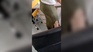 Horny Guy Secretly Records His Co-worker's Tight Booty Leaked VIdeo