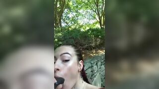 Horny Babe Wearing a Seethrough Dress Loves Sucking BBC in Outdoor Video