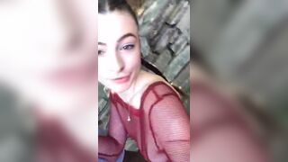 Horny Babe Wearing a Seethrough Dress Loves Sucking BBC in Outdoor Video