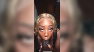 Ebony Slut Sucking His BBC Hard Video