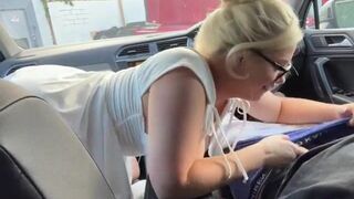 Busty Milf Giving head While On a Car Onlyfans Video