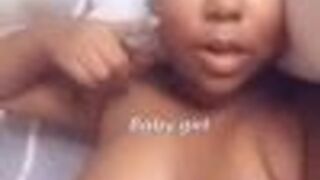 Chyanna Ebony Babe Exposing Her Huge Tits On Cam Video