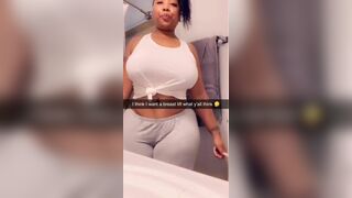 Chyanna Hot Ebony In Tights Exposing Her Huge Booty While Teasing The Natural Tits On Cam Video