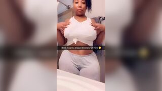 Chyanna Hot Ebony In Tights Exposing Her Huge Booty While Teasing The Natural Tits On Cam Video