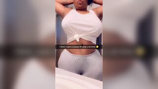 Chyanna Hot Ebony In Tights Exposing Her Huge Booty While Teasing The Natural Tits On Cam Video