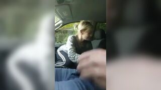 Blonde Milf Gets a BBC Deep In Her Mouth On a Car Video