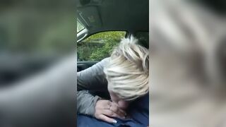 Blonde Milf Gets a BBC Deep In Her Mouth On a Car Video