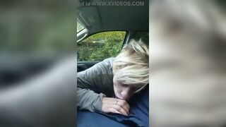 Blonde Milf Gets a BBC Deep In Her Mouth On a Car Video