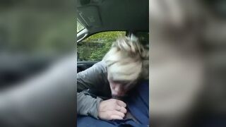 Blonde Milf Gets a BBC Deep In Her Mouth On a Car Video