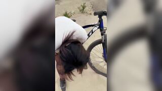 SteffyQuiroz2 Sexy Babe Showing Off Her Tits And Tight Big Ass While Riding a Bicycle Video