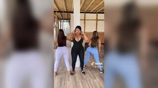SteffyQuiroz2 Busty Babe Flashing Her Big Tits With Her Friends While Dancing Tiktok Video
