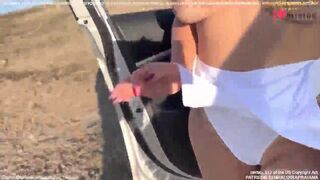 LoiraPraiana Busty Horny Milf Teasing Her Pussy On a Car While Exposing Her Tits Video