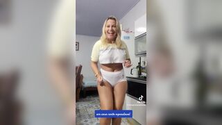 LoiraPraiana Busty Milf Dancing In Kitchen While Showing Off Booty Tiktok Video