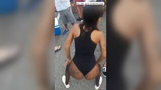 llaarix Slutty Teen Shaking Her Booty On The Road Video