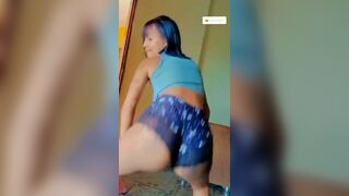 Slutty Asian In Short Pant Twerking Her Bubble Butt Video