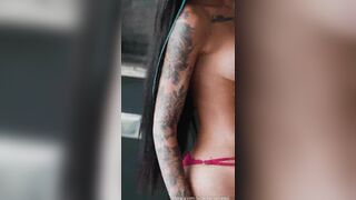 TatiZaqui Busty Tattooed Babe Teasing Pussy While Showing Off Her Nude Body Video