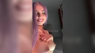 Amber Ford Horny Amazing Babe Bouncing Her Sexy Boobs Video