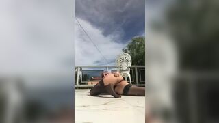 Amber Ford Exposing Her Sexy Booty In Outdoor Video