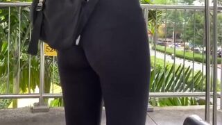 Jaamietan Asian Babe In Tights Showing Off Her Sexy Booty in Outdoor Onlyfans Video
