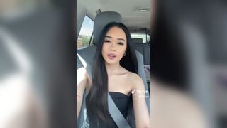llliilyy Asian Beauty Teasing On Car Tiktok Video
