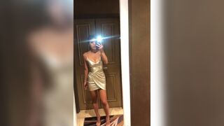 Asian Hottie In a Sexy Dress Showing Herself In The Mirror Onlyfans Leaked Video