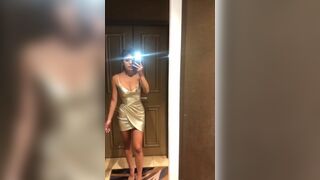 Asian Hottie In a Sexy Dress Showing Herself In The Mirror Onlyfans Leaked Video