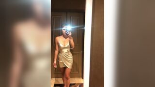 Asian Hottie In a Sexy Dress Showing Herself In The Mirror Onlyfans Leaked Video