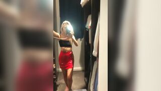Hot Asian Babe in a Sexy Dress Showing Off Her Self in Mirror Leaked Video