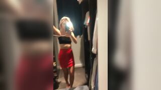 Hot Asian Babe in a Sexy Dress Showing Off Her Self in Mirror Leaked Video