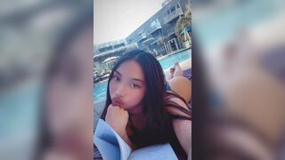 Gorgeous Asian Babe With Curvy Booty Cheeks Selfie Cam Video